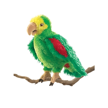 Full Body Green Parrot Puppet by Folkmanis Puppets