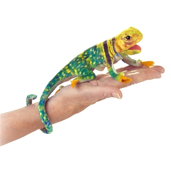 Mini Collared Lizard Finger Puppet by Folkmanis Puppets