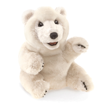 Full Body Sitting Polar Bear Puppet by Folkmanis Puppets