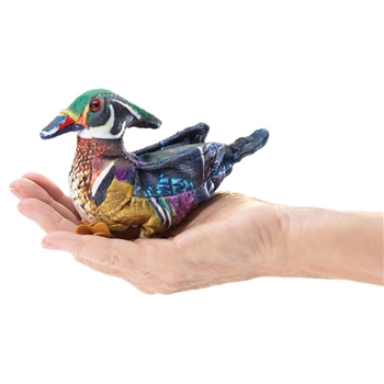 Mini Wood Duck Finger Puppet by Folkmanis Puppets