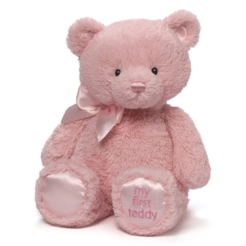 Medium Pink Baby Safe My First Teddy Bear by Gund