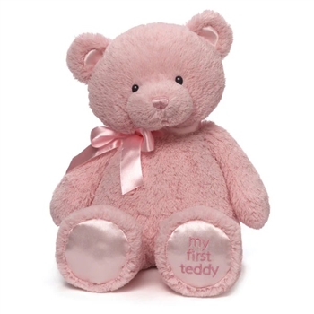 Large Pink Baby Safe My First Teddy Bear by Gund