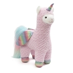Rainbow Sparkles Llamacorn Plush Llama with Unicorn Horn by Gund