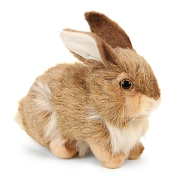 Handcrafted 12 Inch Lifelike Brown Rabbit Stuffed Animal by Hansa