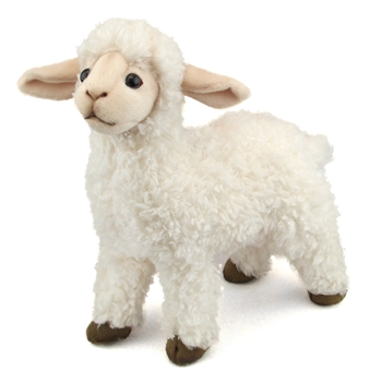 Lifelike White Lamb Stuffed Animal by Hansa - Handcrafted - 10 Inch