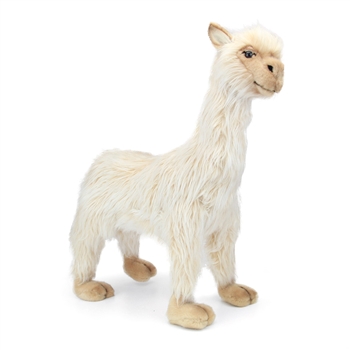 Handcrafted 17 Inch Lifelike Female Llama Stuffed Animal by Hansa