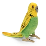 Lifelike Yellow Parakeet Stuffed Animal by Hansa