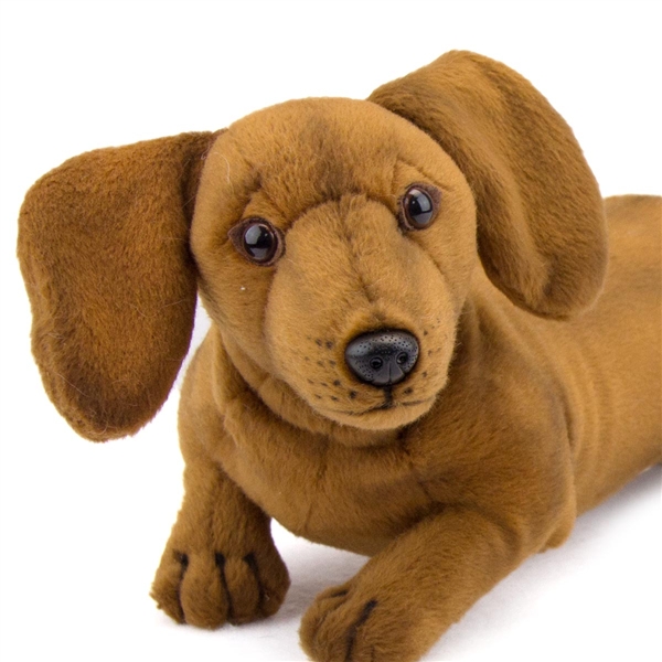 Realistic store stuffed dachshund