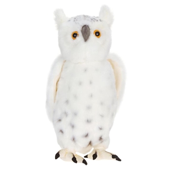 Lifelike Snowy Owl Stuffed Animal by Hansa