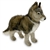 Handcrafted 15 Inch Lifelike Standing Plush Wolf by Hansa