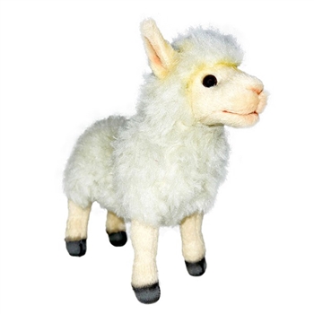 Handcrafted 7 Inch Lifelike Little White Lamb Stuffed Animal by Hansa