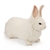 Handcrafted 14 Inch Lifelike White Rabbit Stuffed Animal by Hansa