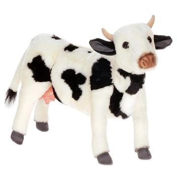 Lifelike Dairy Cow Stuffed Animal by Hansa