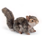 Handcrafted 9 Inch Sitting Lifelike Stuffed Gray Squirrel by Hansa