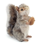 Handcrafted 8 Inch Standing Lifelike Stuffed Gray Squirrel by Hansa