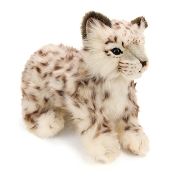 Handcrafted 14 Inch Lifelike Snow Leopard Cub Stuffed Animal by Hansa