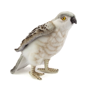 Handcrafted 10 Inch Lifelike Perched Falcon Stuffed Animal by Hansa