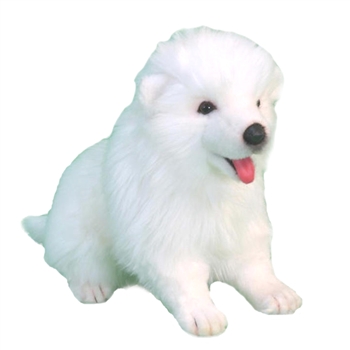 Lifelike Samoyed Puppy Stuffed Animal by Hansa