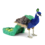 Handcrafted 10 Inch Lifelike Peacock Stuffed Animal by Hansa