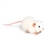 Handcrafted 5 Inch Lifelike White Rat Stuffed Animal by Hansa