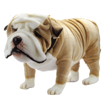 Handcrafted 30 Inch Life-size English Bulldog Stuffed Animal by Hansa
