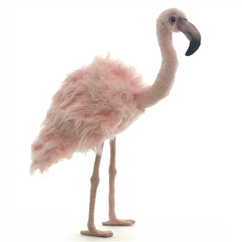 Handcrafted 15 Inch Lifelike Pink Flamingo Stuffed Animal by Hansa