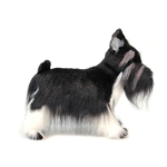 Lifelike Black Miniature Schnauzer Stuffed Animal by Hansa