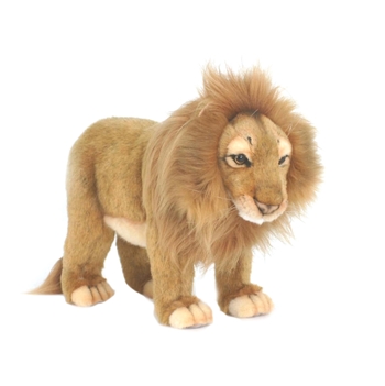 Lifelike Standing Lion Stuffed Animal by Hansa