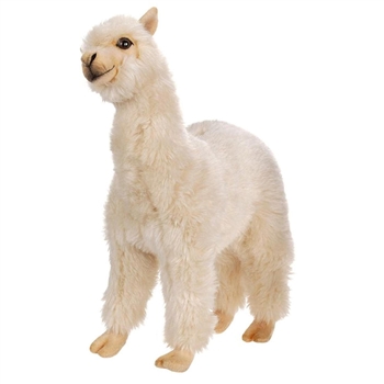 Lifelike Alpaca Stuffed Animal by Hansa