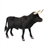 Lifelike Black Bull Stuffed Animal by Hansa