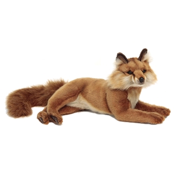 Lifelike Lying Red Fox Stuffed Animal by Hansa