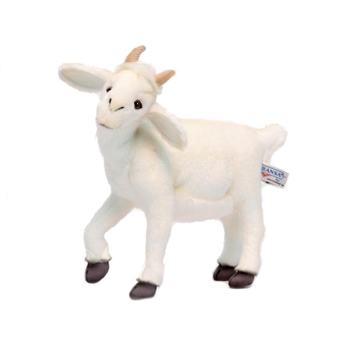 Lifelike Baby White Goat Stuffed Animal by Hansa