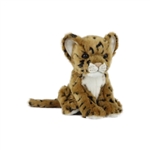 Handcrafted 6 Inch Sitting Lifelike Jaguar Cub Stuffed Animal by Hansa