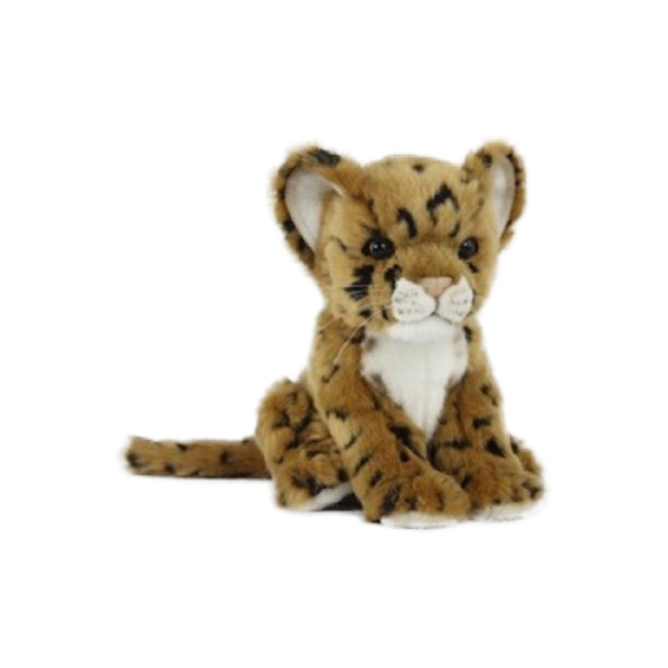 Handcrafted 6 Inch Sitting Lifelike Jaguar Cub Stuffed Animal