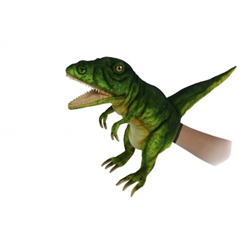 Handcrafted 19 Inch Lifelike Green T-Rex Puppet by Hansa