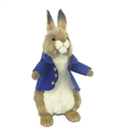 Handcrafted 13 Inch Lifelike Rabbit with Jacket Stuffed Animal by Hansa