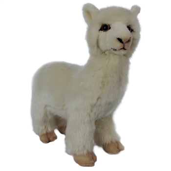 Handcrafted 11 Inch Lifelike Llama Stuffed Animal by Hansa