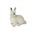 Handcrafted 13 Inch Lifelike White Rabbit Stuffed Animal by Hansa