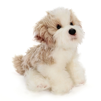 Lifelike Stuffed Maltipoo Puppy by Demdaco