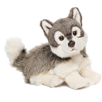 Lifelike Stuffed Wolf Cub by Demdaco