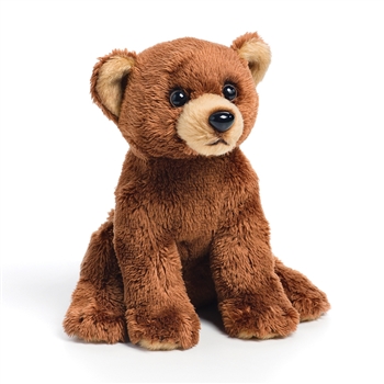 Small Sitting Stuffed Brown Bear by Demdaco