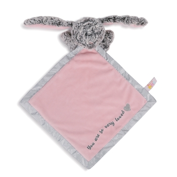Luxurious Baby Isabella the Bunny Plush Rattle Blanket by Demdaco