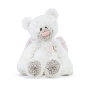 Guardian Angel Baby Safe Plush Pink Teddy Bear Rattle by Demdaco