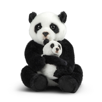 Animalcraft Stuffed Panda Bear Mom and Baby by Demdaco