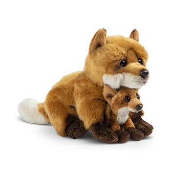 Animalcraft Stuffed Fox Mom and Baby by Demdaco