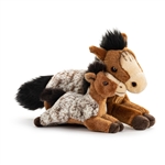 Animalcraft Stuffed Appaloosa Horse Mom and Baby by Demdaco