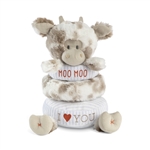 Stackable Rings Plush Cow Baby Toy by Demdaco