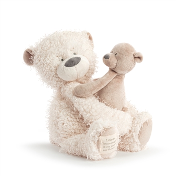 Wrapped in Prayer Baby Safe Plush Bear with Baby by Demdaco