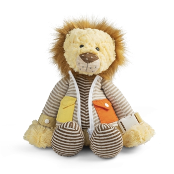 Buckle and Snap Buddies Plush Lion Learning Toy by Demdaco