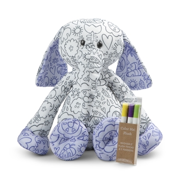 Color Me Plush Elephant with Washable Markers by Demdaco